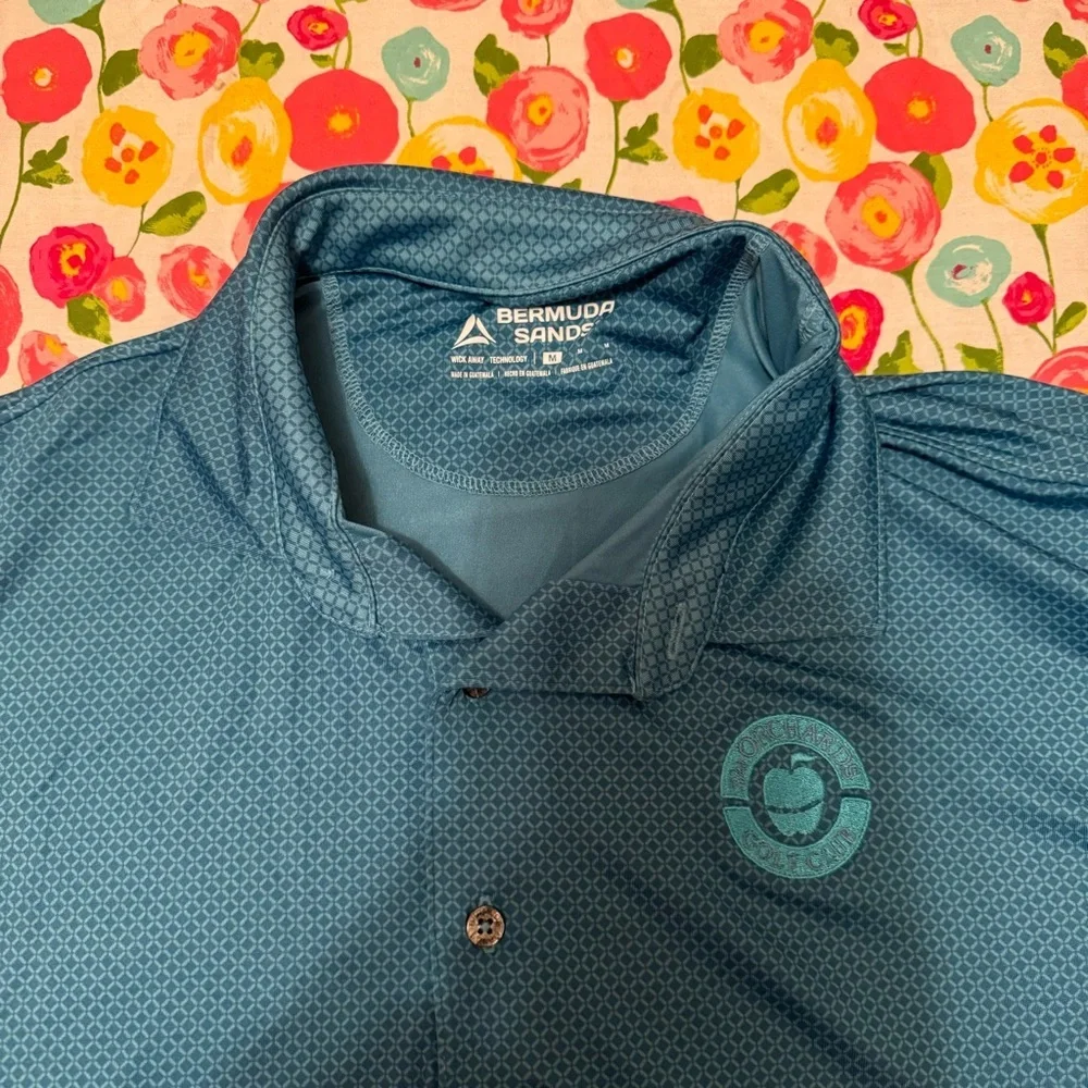 Men’s medium Bermuda sands golf polo orchards - Picture 2 of 4
